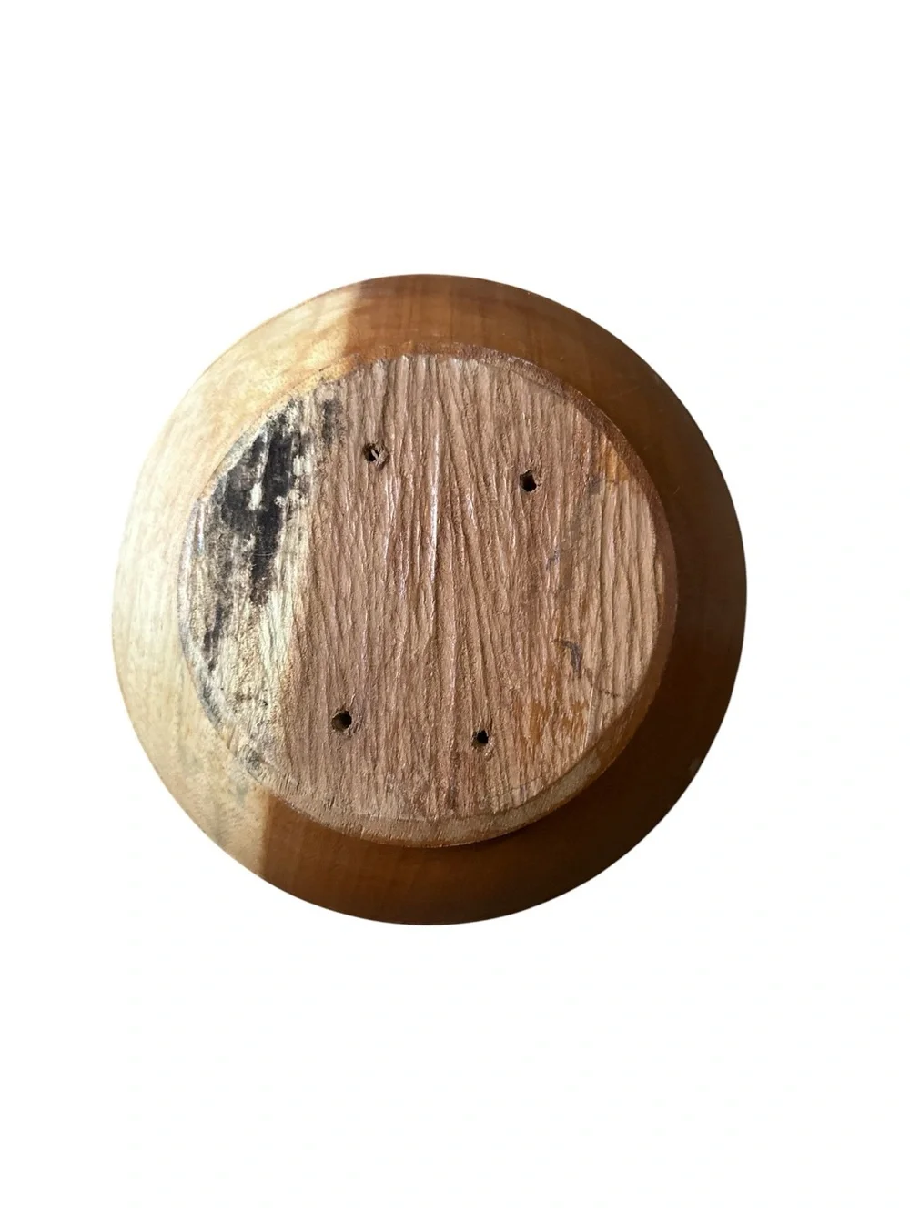 Handmade Wooden Grinding Bowl with Grinder – Traditional West African Asanka